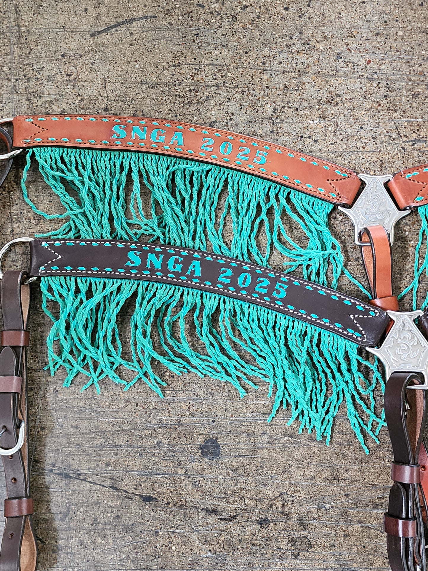 Rodeo Award | 1.75" Contoured Breastcollar with Buckstitch & CURLY Fringe (16)