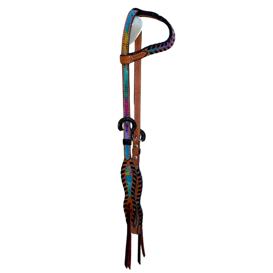 2074-Neon Cowgril 5/8" Wave one ear headstall