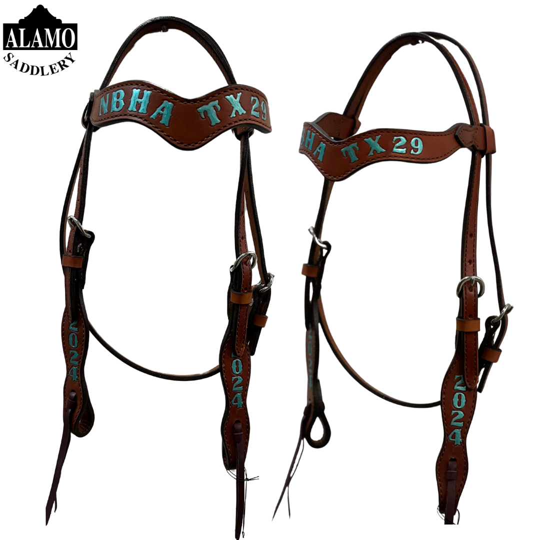 Rodeo Award | 1.5" Wave Browband w/ Lettering