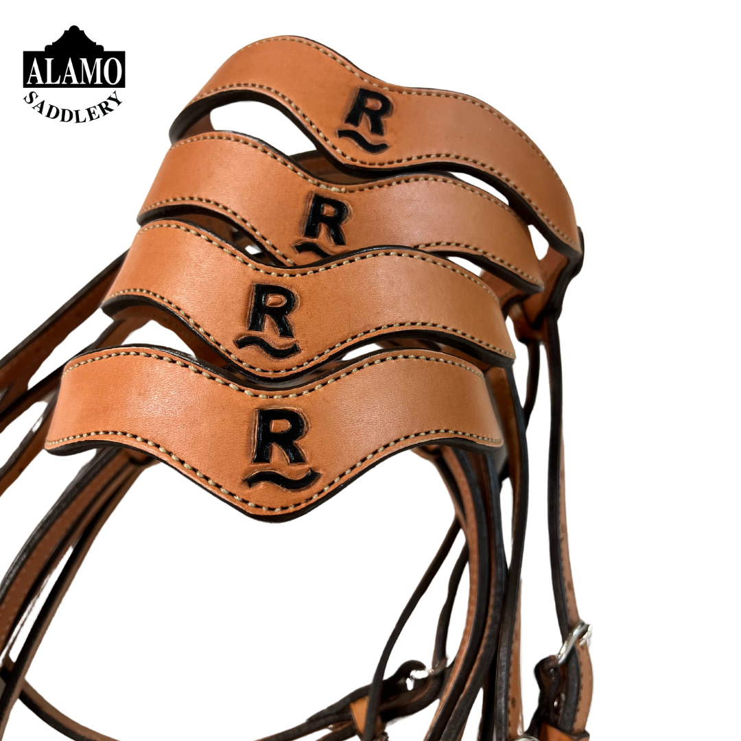 Rodeo Award | 1.5" Wave Browband w/ Simple logo