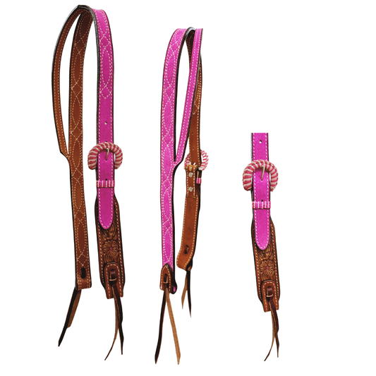 Slit ear- Pink Cowboy Stitch