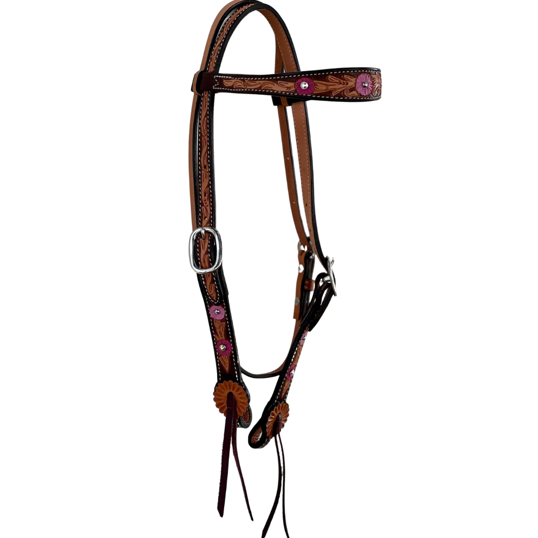 2800-Malibu Barbie 1-1/2" Contour browband headstall