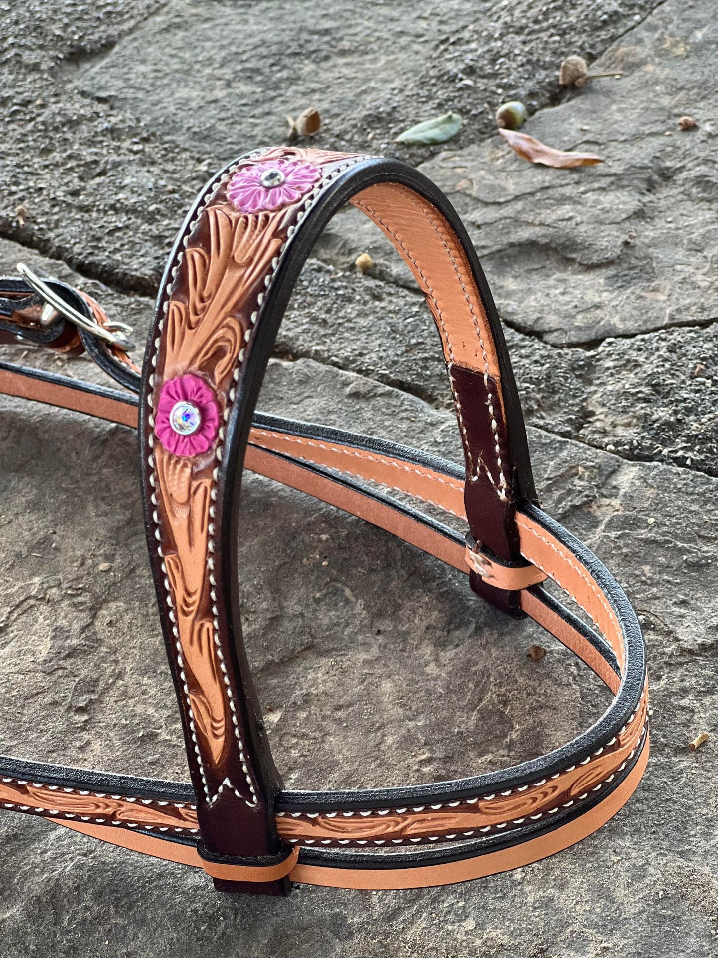 2800-Malibu Barbie 1-1/2" Contour browband headstall