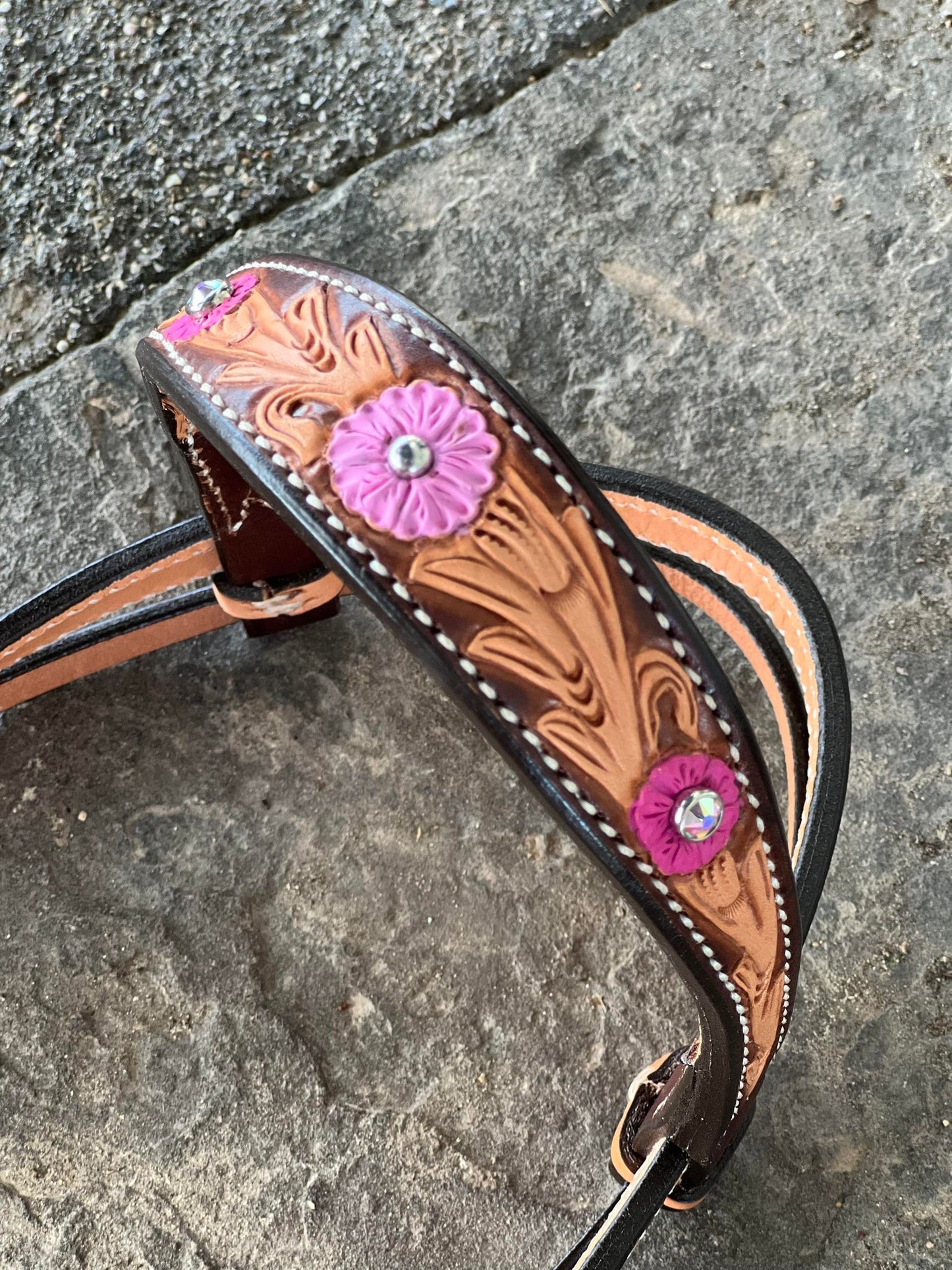 2800-Malibu Barbie 1-1/2" Contour browband headstall