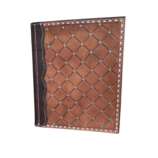 #5 Large portfolio Turquoise Neon