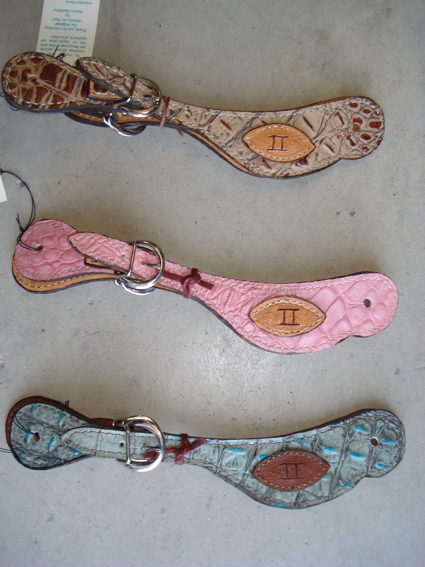 Rodeo Award | Spur Straps in gator print and simple laser patch