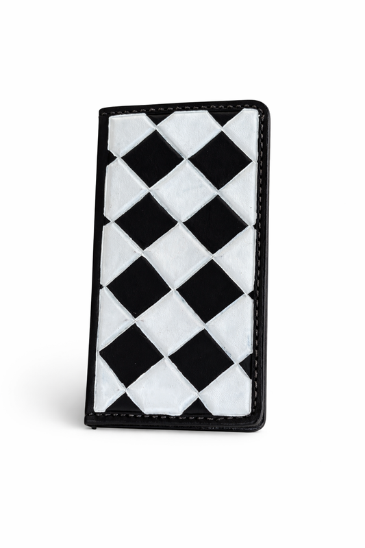 Tall Wallet- Checkred