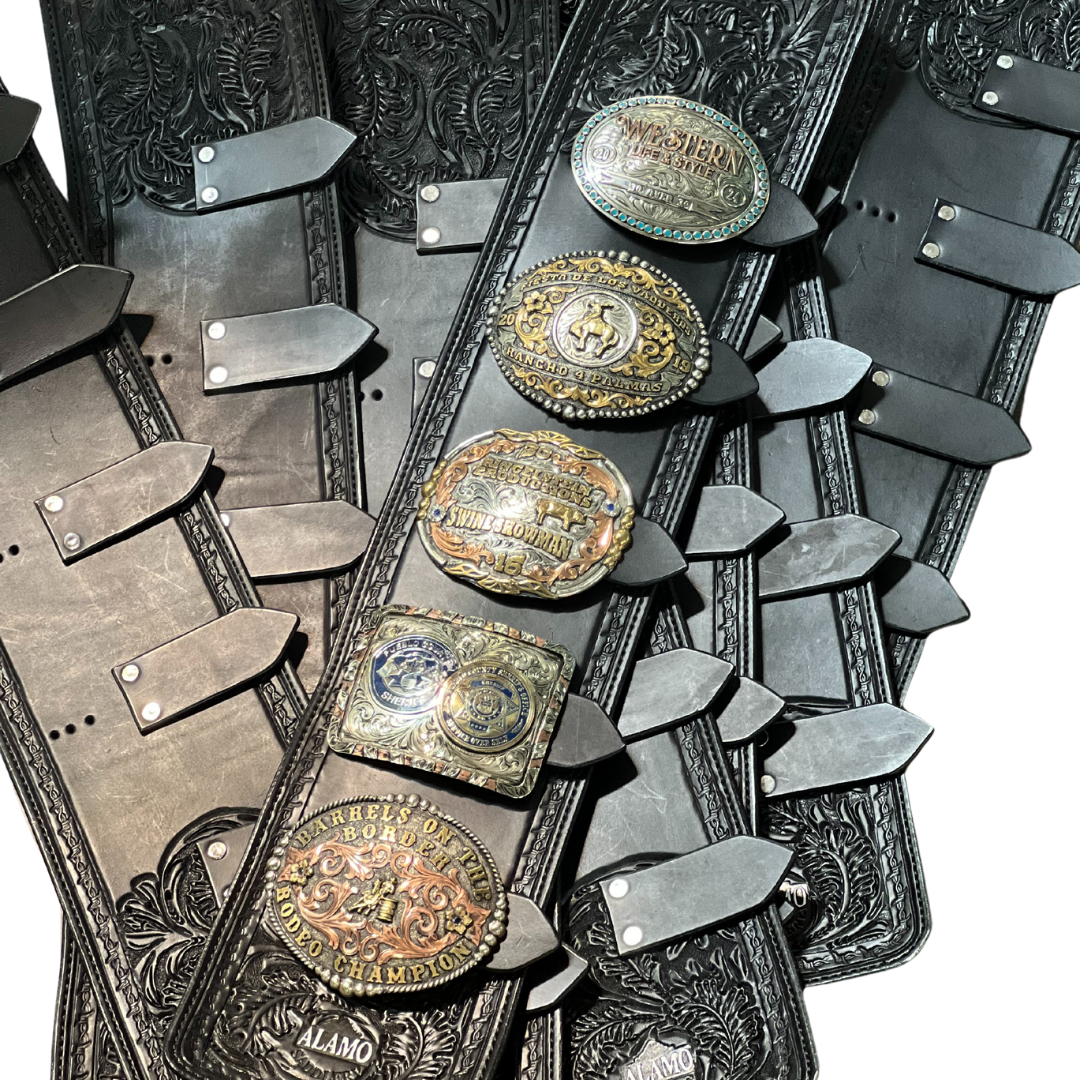 Black Floral Buckle Holder