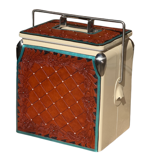 Retro Rodeo Cream Cooler- El Pinto (full border)