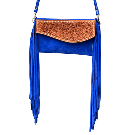 Fringe Clutch- The Blue Cowboy