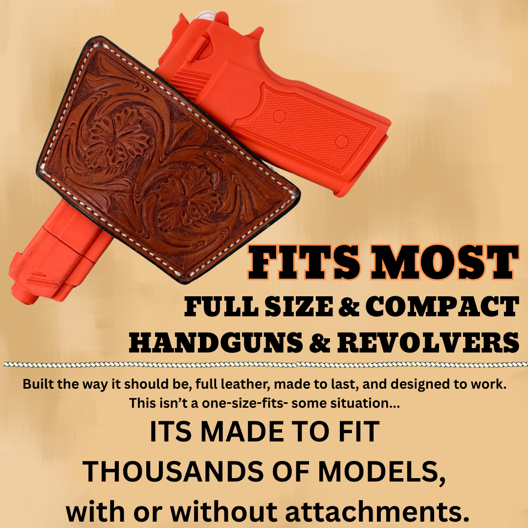 Universal Holster- Cowboy Feather in Golden