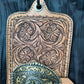 Golden antique floral with barbwire buckle holder