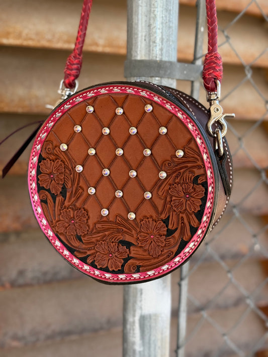 8" Canteen- Rhinestone Red