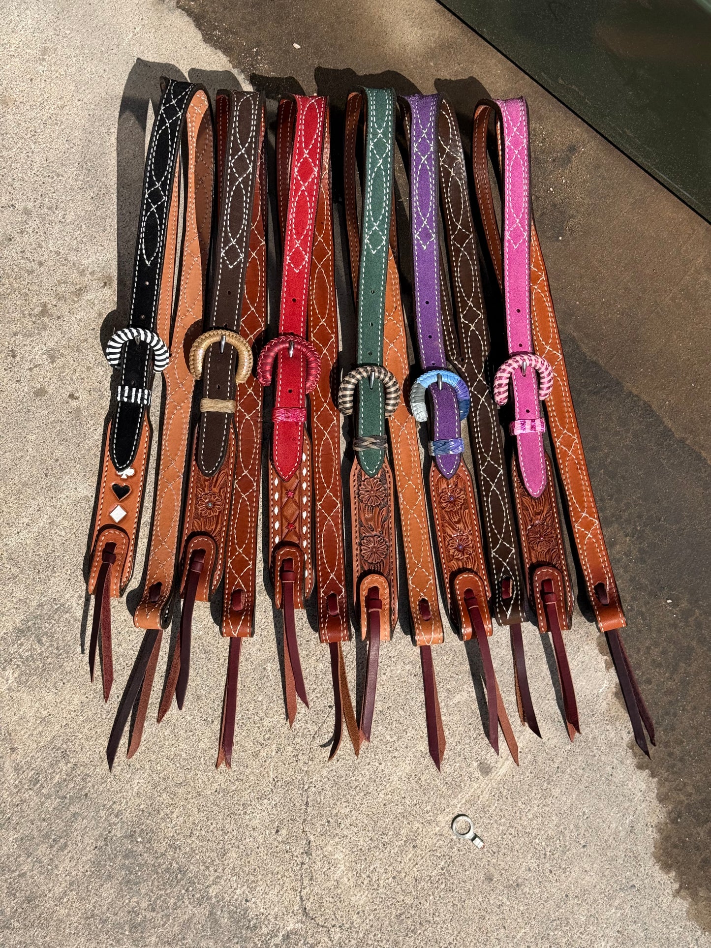 Slit ear- Purple Cowboy Stitch