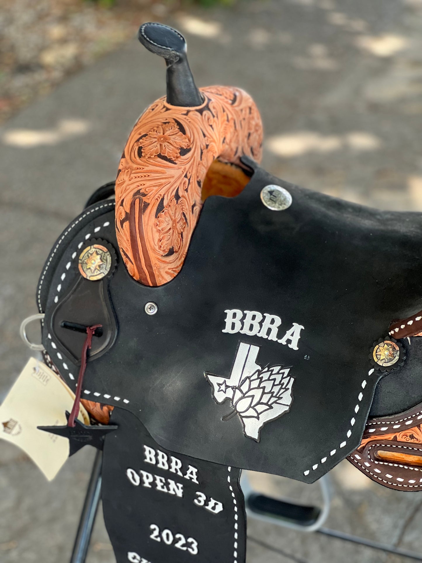 Black Roughout Floral patch Alamo Air Barrel