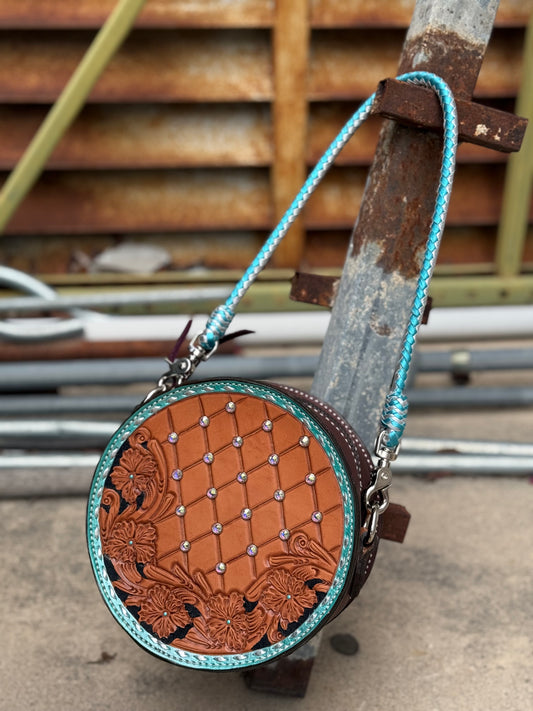8" Canteen- Rhinestone Turquoise