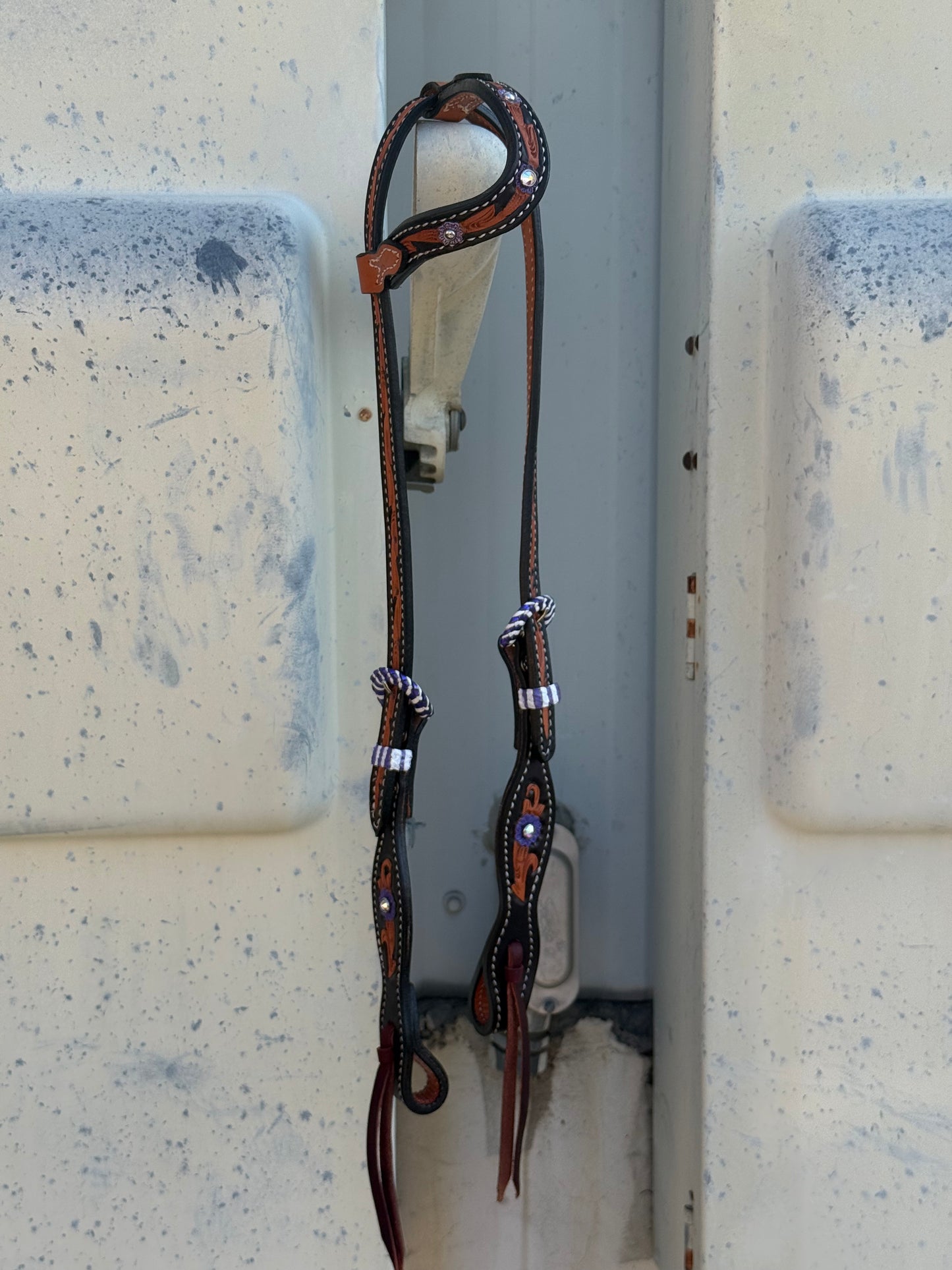 2074-Purple Collection 5/8" Wave one ear headstall