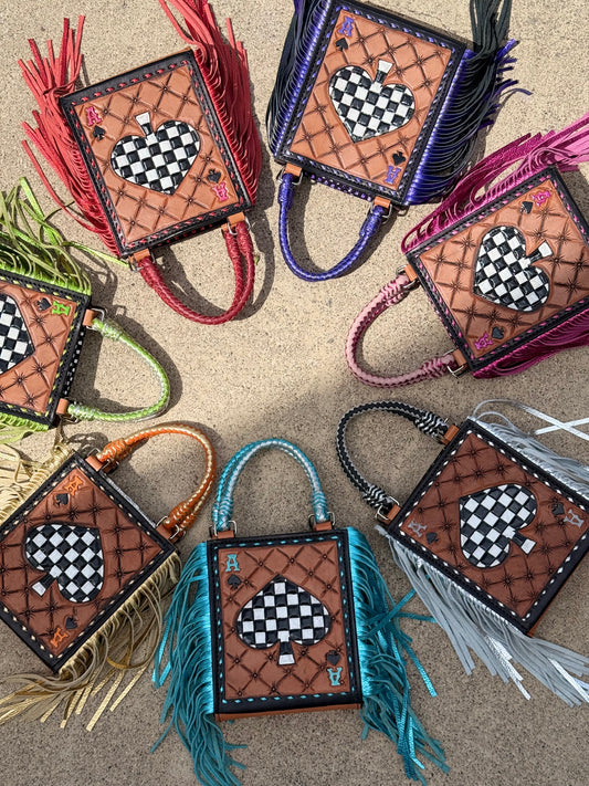 NEON WRANGLER- Checkered Ace FRINGE