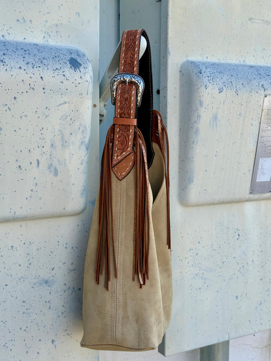 Darlin Duo- Sand With Rose Whith Fringe