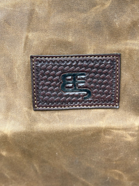 Custom Leather Trim Garment Bag w/ Brand