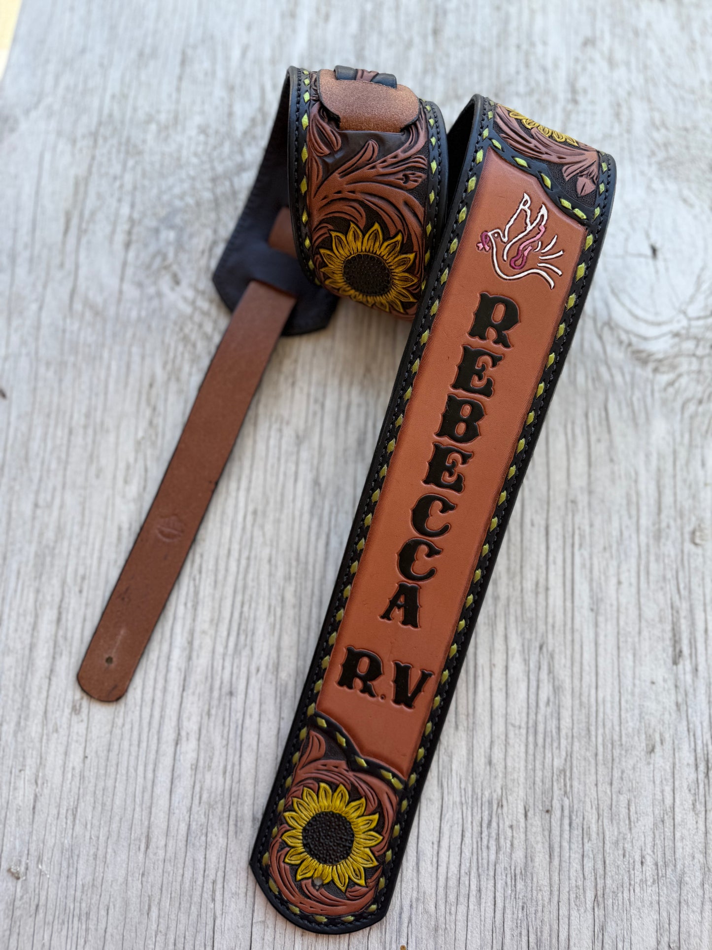 Sunflower- Guitar Strap