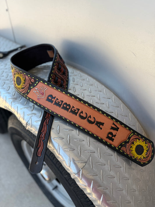 Sunflower- Guitar Strap