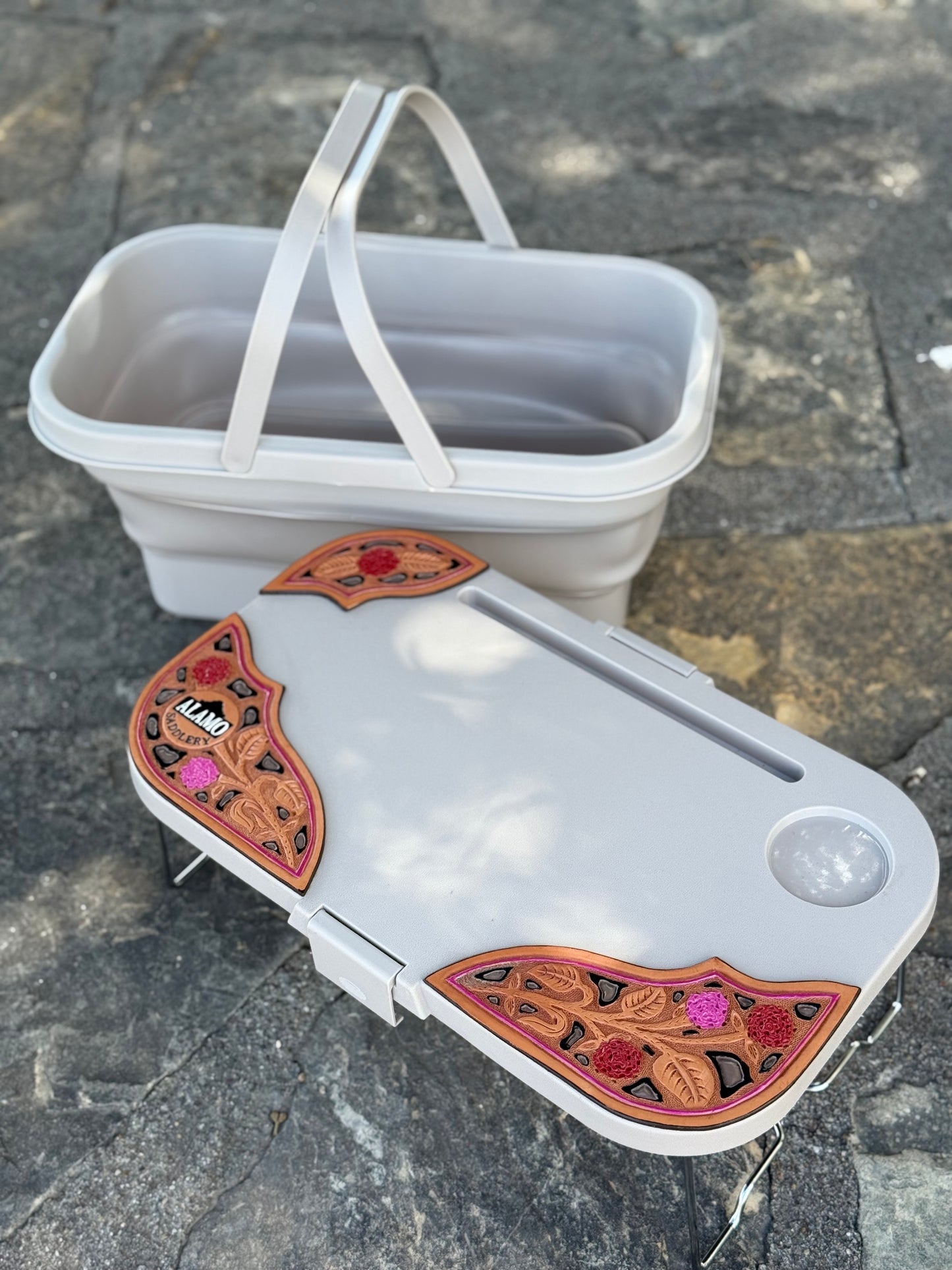 Collapsible Cooler- Cheetah Rose