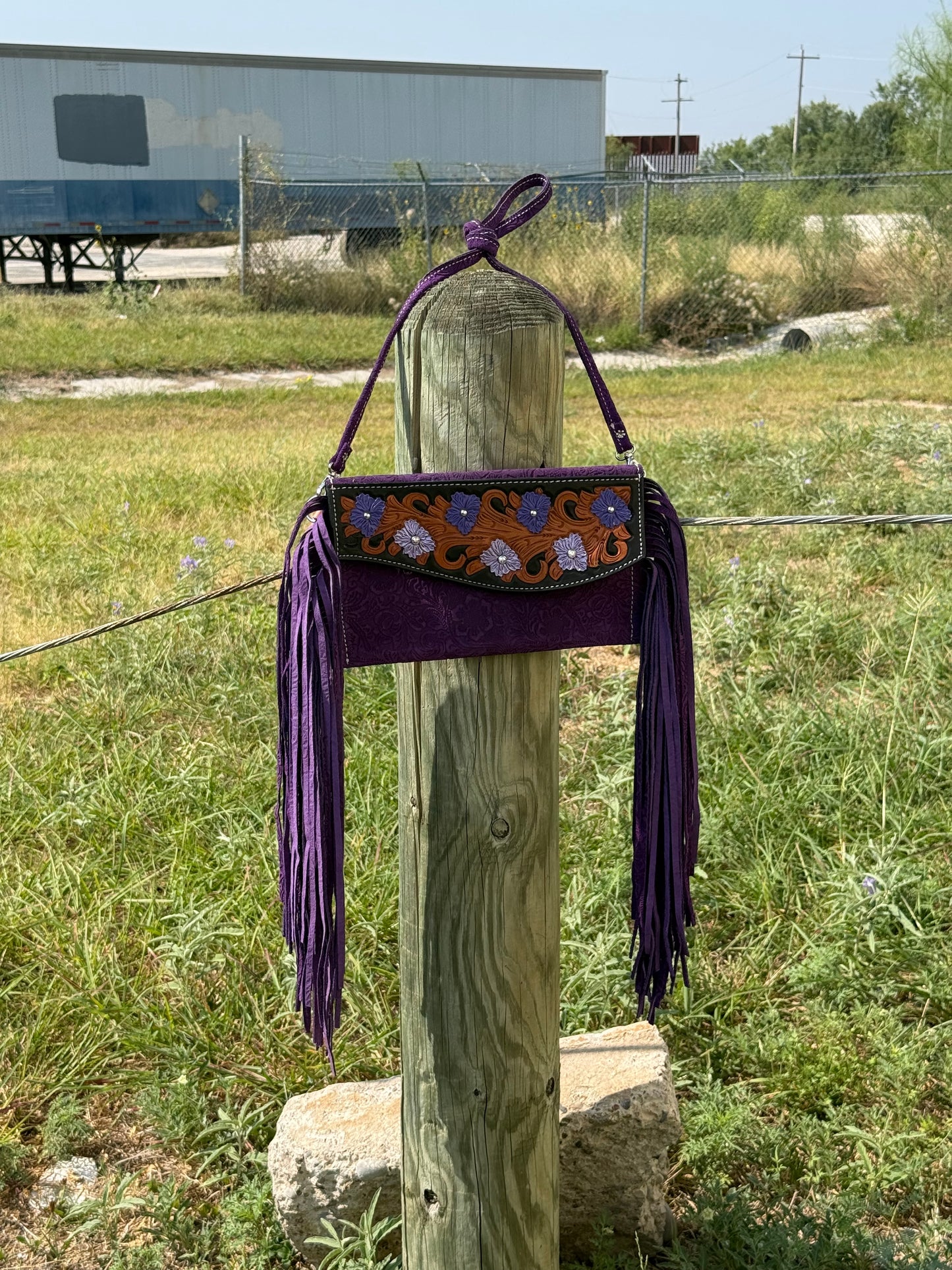 Fringe Clutch | Purple Collection