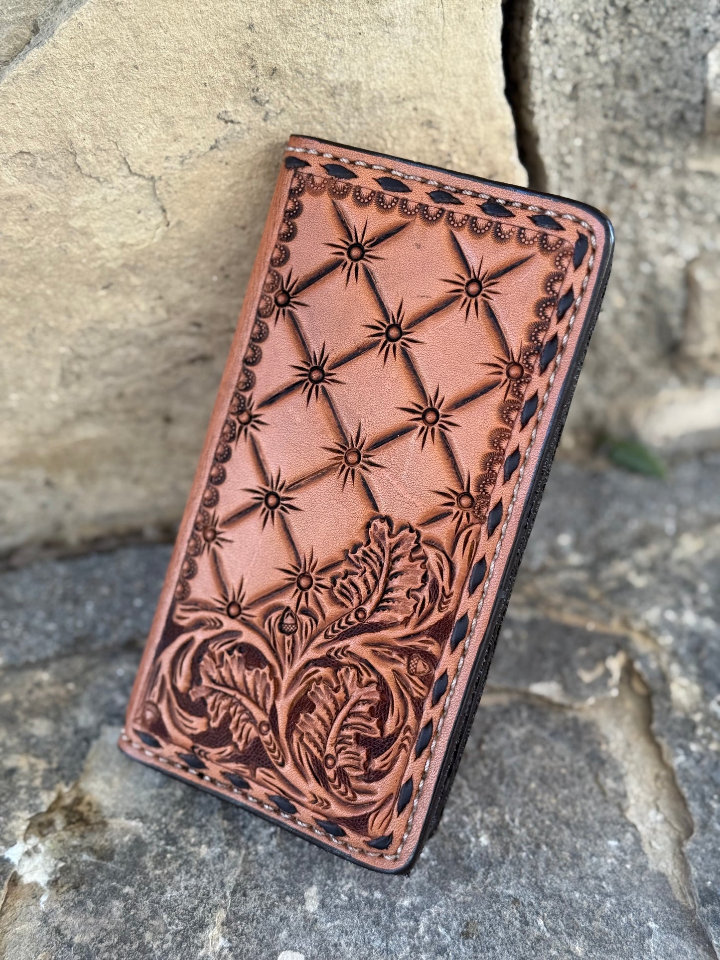 Tall Wallet- Combo Quilted