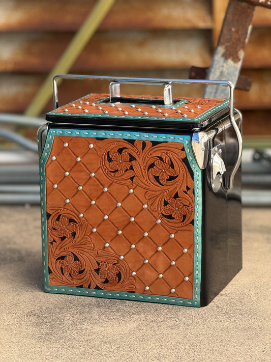 Retro Rodeo Black Cooler- Rhinestone