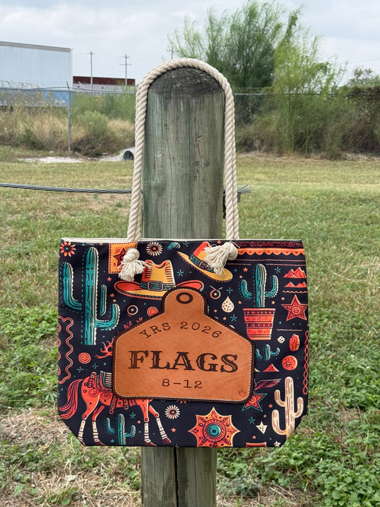 Rodeo Award | Carry All Printed Tote w/ Cow Tag