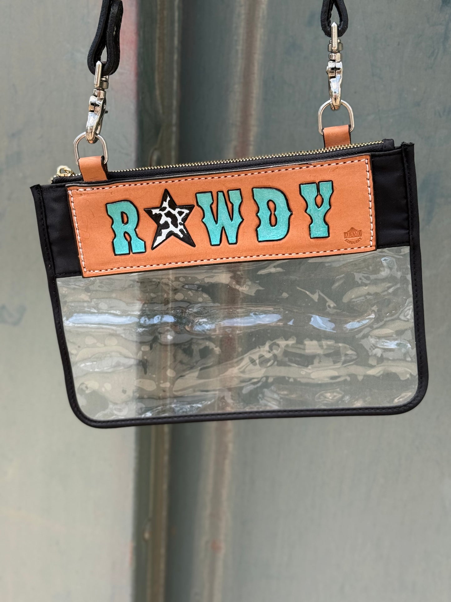 Clear Travel Bag - Rowdy in black