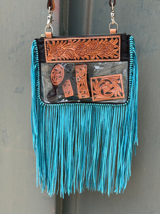 Clear Travel Bag - El Pinto w/ Fringe