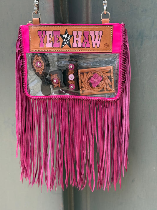 Clear Travel Bag - YEE*YAW Hot Pink