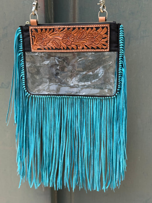 Clear Travel Bag - El Pinto w/ Fringe