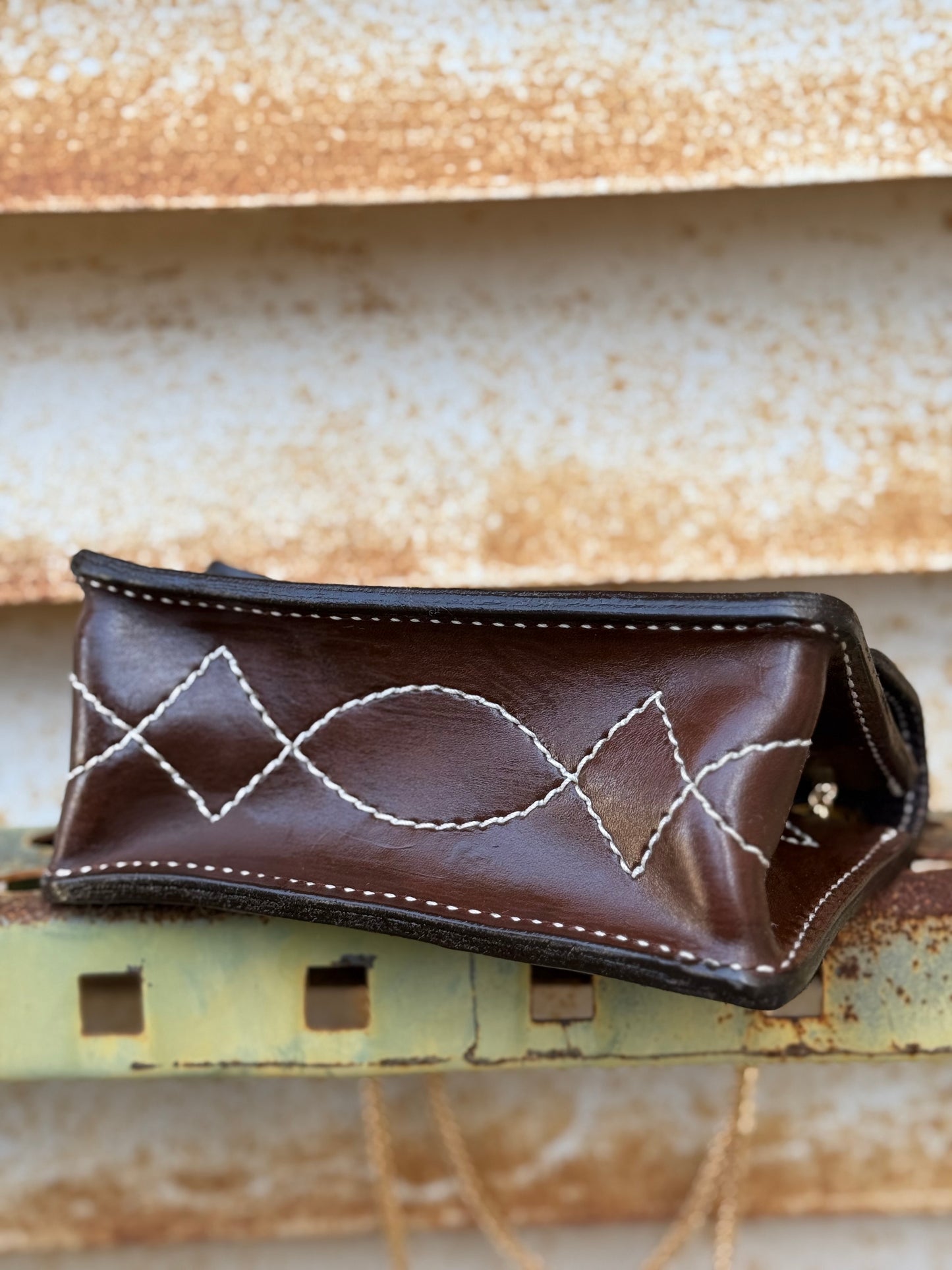 The Cowgirl Clutch- GOLD (FULL LEATHER)