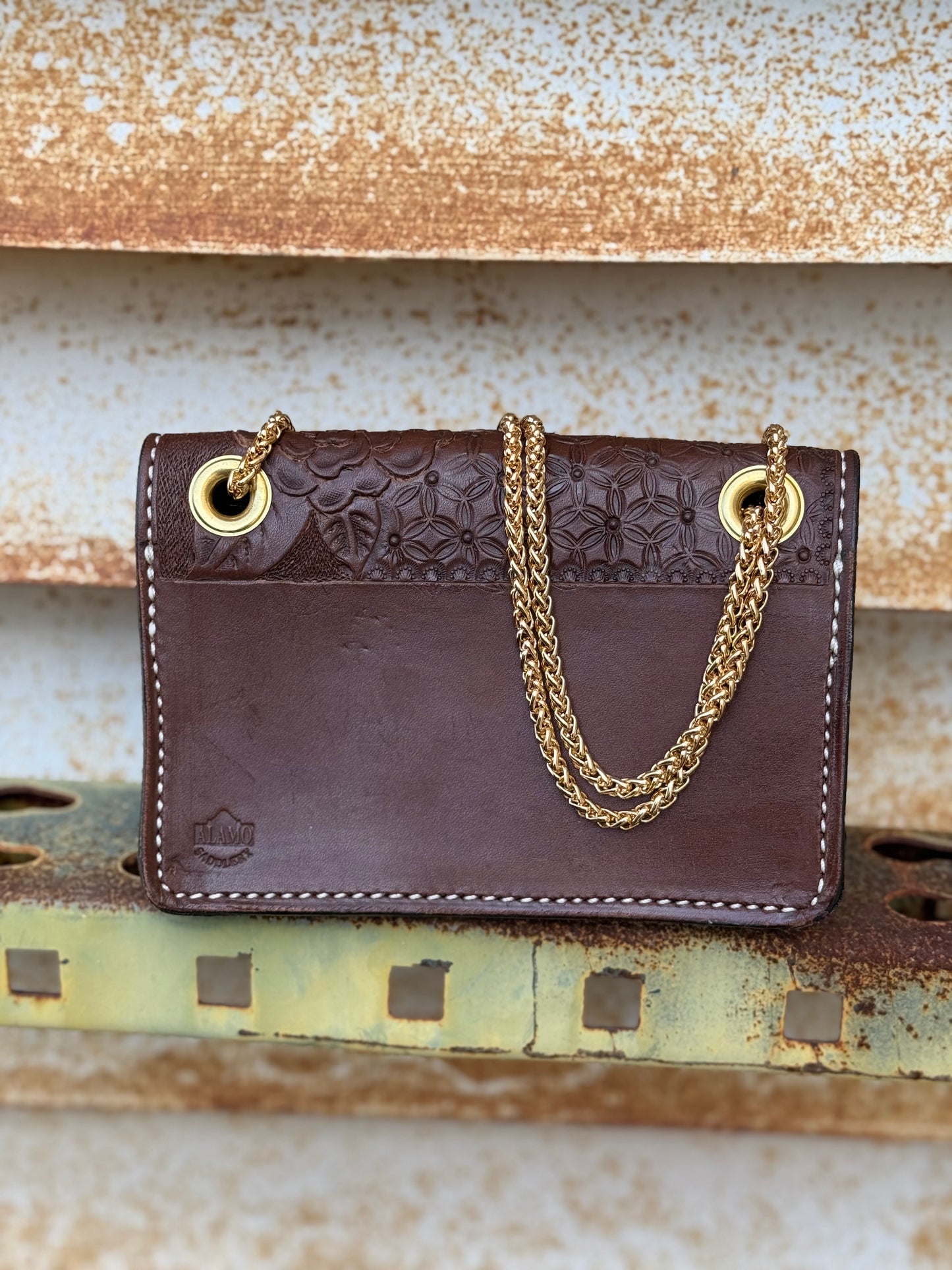 The Cowgirl Clutch- GOLD (FULL LEATHER)
