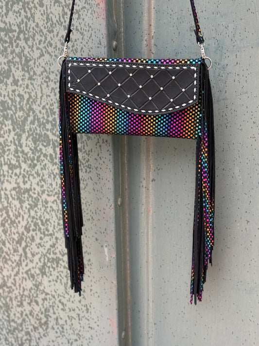 Fringe Clutch- Neon Rodeo
