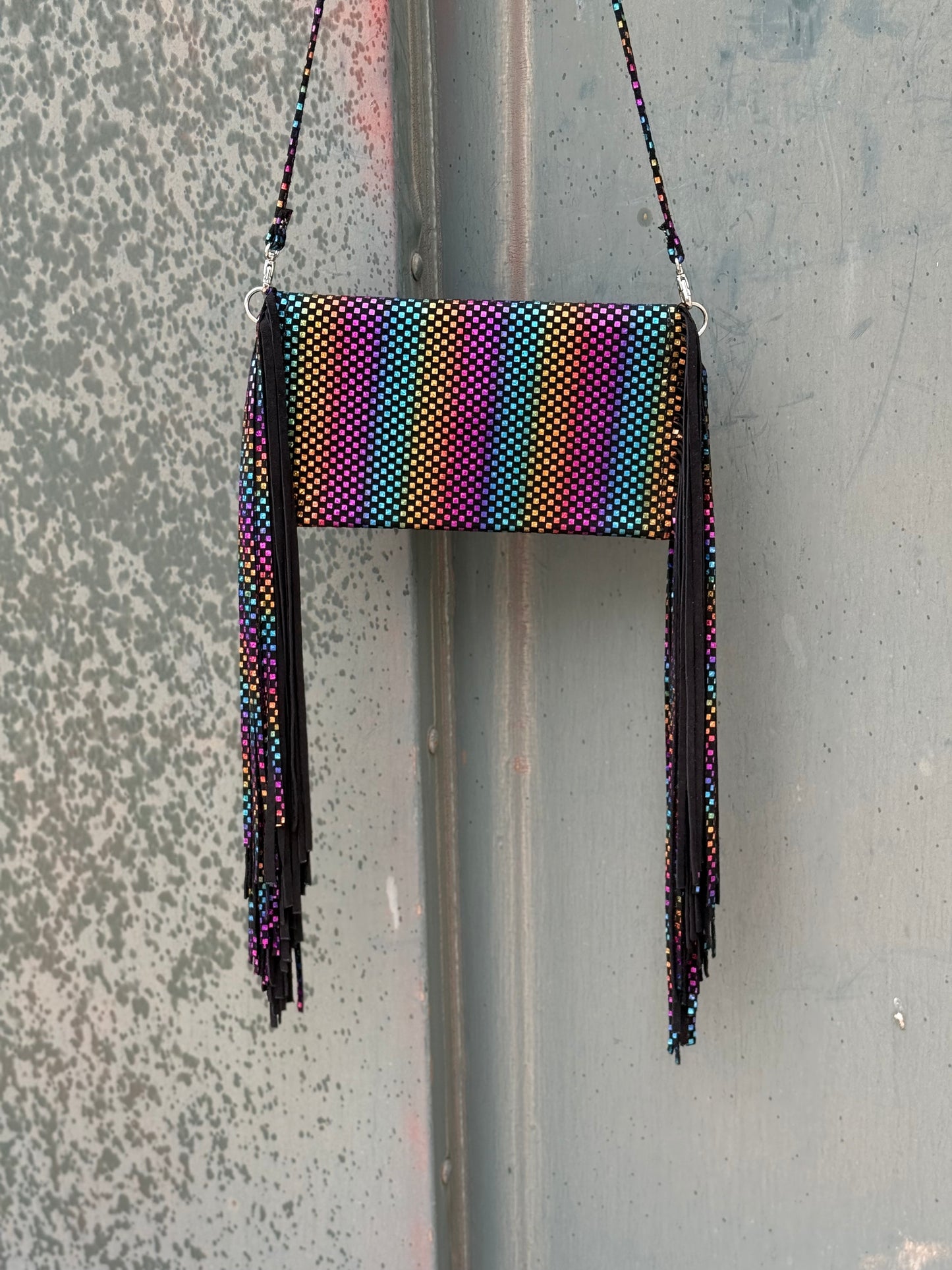 Fringe Clutch- Neon Rodeo