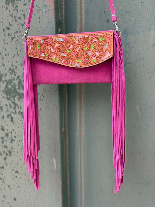 Fringe Clutch- Confetti