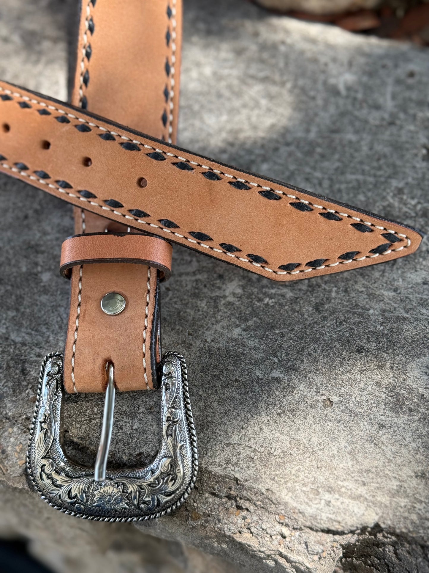 Add a SLANTED TIP to ANY of our belts