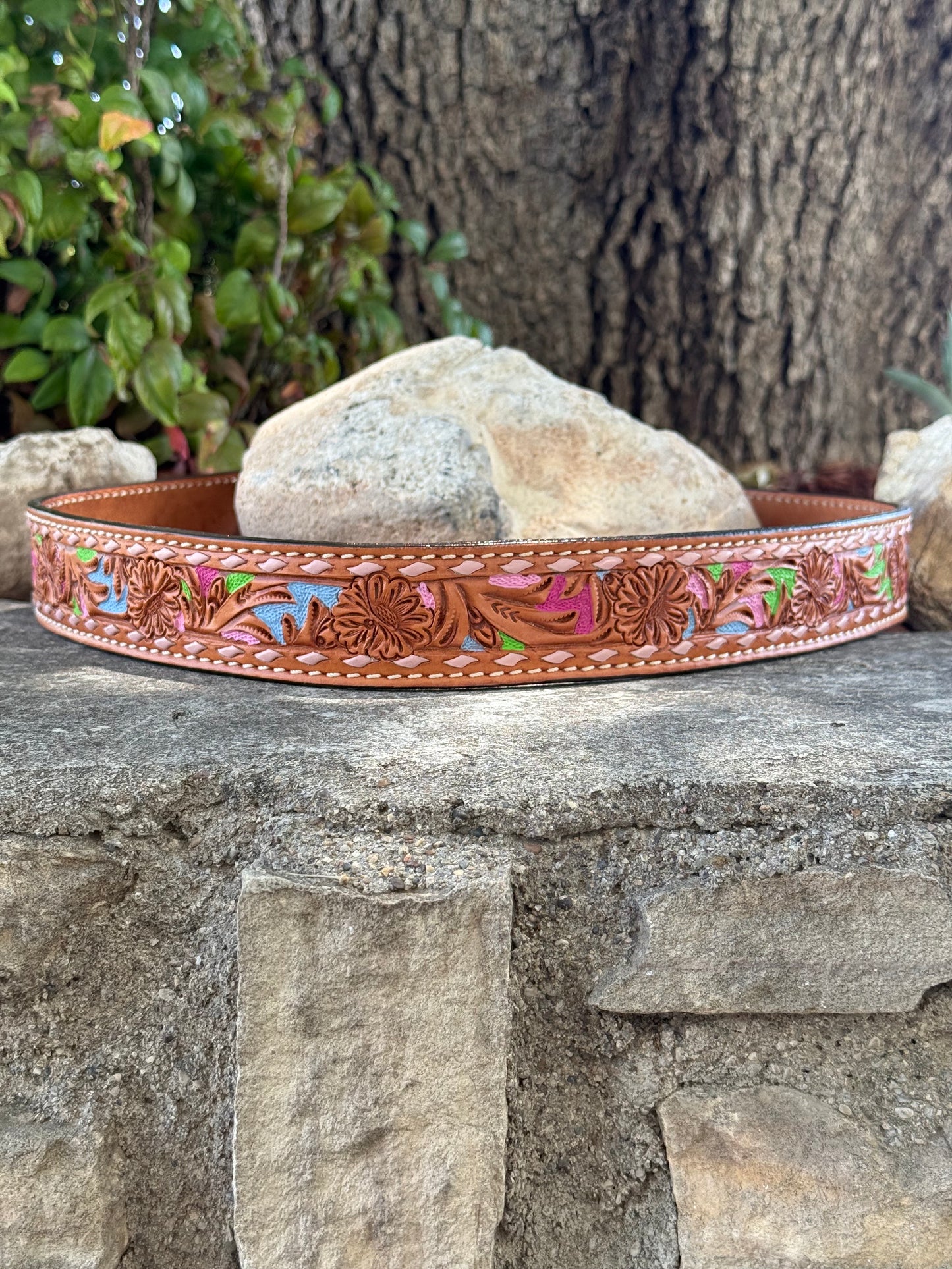 1.5" Straight Confetti Belt