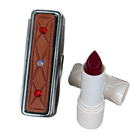 Lipstick Case- Rhinestone Red