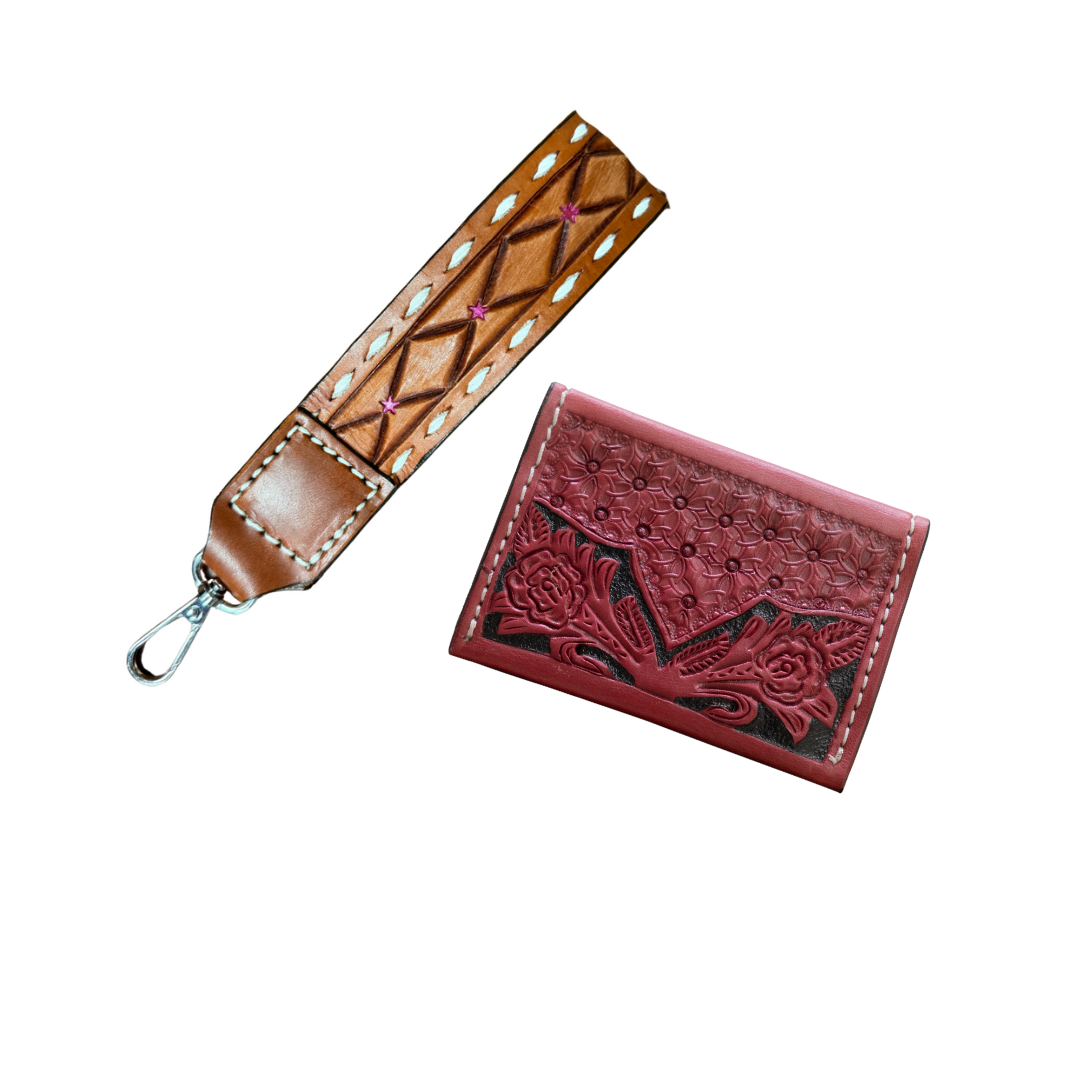 ADD the matching card holder & stadium bag to your wristlet