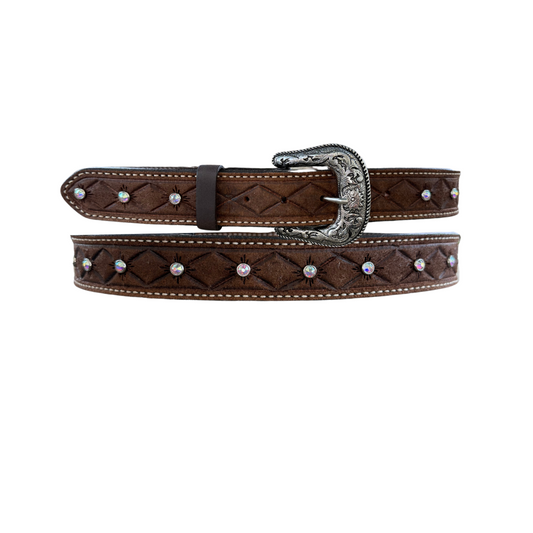 1.5" Straight Rhinestone Belt
