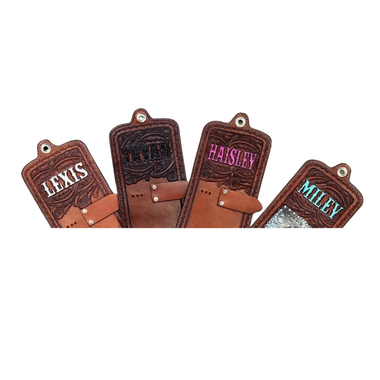 Add YOUR NAME- TOP OR BOTTOM OF BUCKLE HOLDER