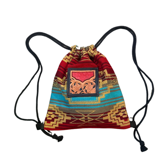 Red Gator Drawstring Bag