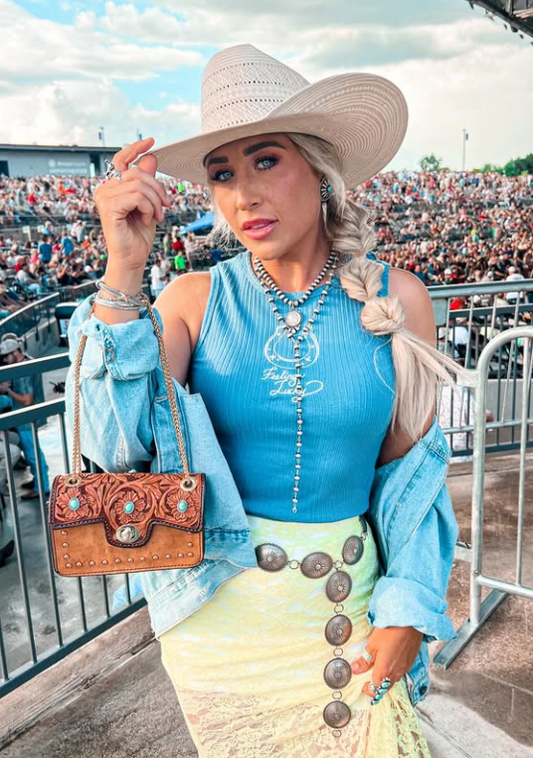 The Cowgirl Stadium- Turquoise