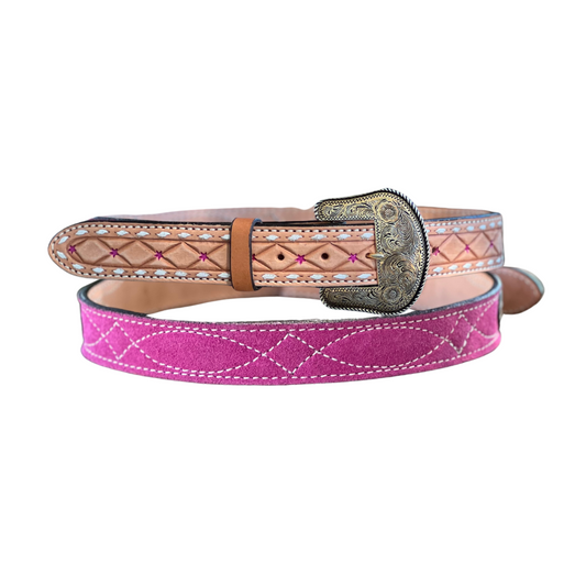 1.5" Straight Cowboy Stitch - Pink