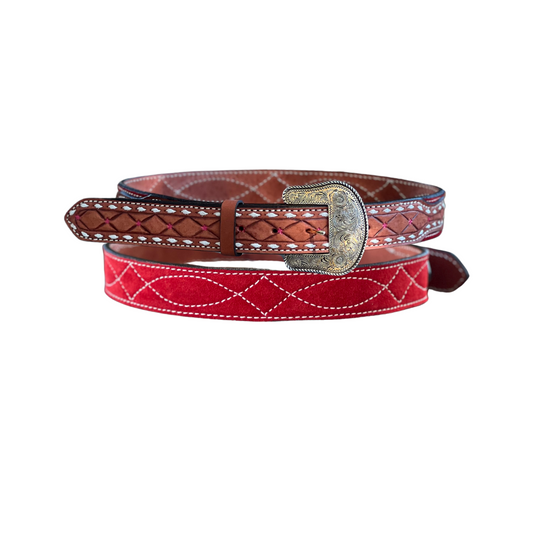 1.5" Straight Cowboy Stitch - Red